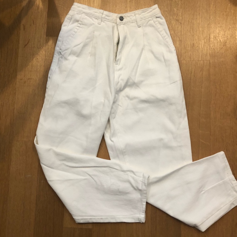 Never worn missguided straight leg white jeans